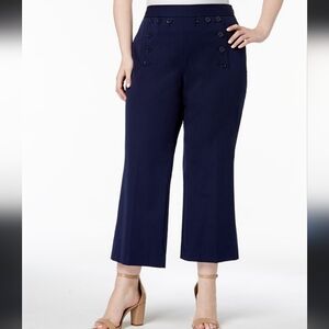 Michael Kors Cropped Navy Blue Sailor Pants Size 4P